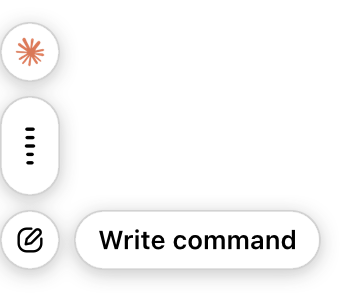 The Sayonic pill with its write button, for typing a request instead of speaking.